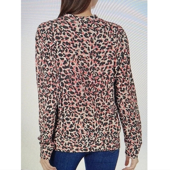 MONROW Tiger Sweatshirt in Black and Pink size Medium - Picture 2 of 16